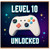 10th Birthday Card, Level 10 Unlocked Gaming Card