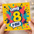 8th Birthday Card, OMG 8 H - BDAY Funny Birthday Card