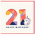 21st Birthday Card, Cute Cat Birthday Card, Happy 21st Birthday