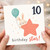 10th Birthday Card for Daughter, Son or Grandchild Birthday Star Bunny Card