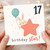17th Birthday Card Cute Bunny Birthday Star Card