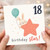 18th Birthday Card Cute Bunny Birthday Star Design