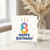 8th Birthday Card, Colourful Happy Birthday Card with Candles