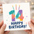 14th Birthday Card, Happy Birthday Card