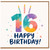 16th Birthday Card, Happy Birthday Card for 16 Year Old