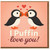 Cute Puffin Pun Love Card - I Puffin Love You - Romantic Anniversary or Valentine's Day Card for Partner, Boyfriend or Girlfriend