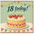 18th Birthday Card, 18 Today Birthday Cake Card