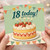 18th Birthday Card, 18 Today Birthday Cake Card
