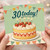 30th Birthday Card, 30 Today Cake and Bunting Design