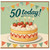 50th Birthday Card, 50 Today Strawberry Cake Card