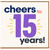 15th Anniversary Card Cheers to 15 Years