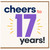 17th Birthday Card, Cheers to 17 Years Card