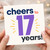 17th Birthday Card, Cheers to 17 Years Card