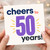 50th Birthday Card, Cheers to 50 Years Card