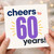 60th Birthday Card, Cheers to 60 Years Card