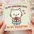 To My Amazing Wife Valentine’s Day Card - Cute Cat with Flowers & Hearts - Be My Valentine - Romantic Card for Wife