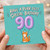 90th Birthday Card, Cute Cat Purr - fect Special Birthday Card