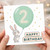 2nd Birthday Card, Cute Bunny Balloon Happy Birthday Card