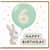 6th Birthday Card - Cute Rabbit Balloon Design