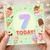 7th Birthday Card, Cute Ice Cream Today Design