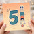 5th Birthday Card, Fun Handstand Child Number 5 Card