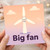 Big Fan Wind Turbine Pun Greeting Card - Funny Love/Anniversary or Just Because Card - Eco-Themed Cute Design, Blank Inside