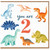 2nd Birthday Card, Dinosaur Birthday Card for Boy or Girl