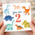 2nd Birthday Card, Dinosaur Birthday Card for Boy or Girl