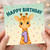 1st Birthday Card, Cute Giraffe Happy Birthday Card