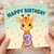 3rd Birthday Card, Cute Giraffe Happy Birthday Card