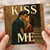 Kiss Me Romantic Couple Greeting Card - Love & Anniversary Card for Partner, Valentine’s Day Elegant Vintage Style