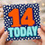 14th Birthday Card, 14 Today Birthday Card