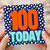100th Birthday Card, 100 Today Birthday Card