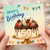 50th Birthday Card, Happy Birthday Cake Design