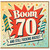 70th Birthday Card Funny Boom 70 Retro Rocket Celebration Card