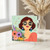 50th Birthday Card for Her, Fab at 50 Retro Floral Illustration