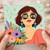 80th Birthday Card, Fab at 80 Woman with Flowers