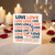 Lots of Love Card - Modern Typography LOVE Design in Orange & Navy, Romantic Love/Anniversary Card for Partner or Valentine’s Day, Contemporary Greeting