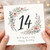 14th Birthday Card, Floral Wreath Happy Birthday Card