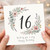 16th Birthday Card, Floral Wreath Happy Birthday Card