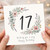 17th Birthday Card, Floral Wreath Happy Birthday Card