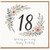 18th Birthday Card, Floral Wreath Happy Birthday Card