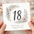 18th Birthday Card, Floral Wreath Happy Birthday Card