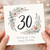 30th Birthday Card Floral Wreath Happy Birthday Card