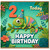 2nd Birthday Card for Boy or Girl, Happy Birthday Tropical Chameleon Card