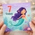 7th Birthday Card, Mermaid Birthday Card for Girl, 7 Today