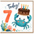 7th Birthday Card, Under the Sea Crab Birthday Card
