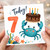 7th Birthday Card, Under the Sea Crab Birthday Card