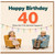 40th Birthday Card, Funny Happy Birthday Card for Him or Her, Humorous Age 40 Card