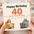 40th Birthday Card, Funny Happy Birthday Card for Him or Her, Humorous Age 40 Card